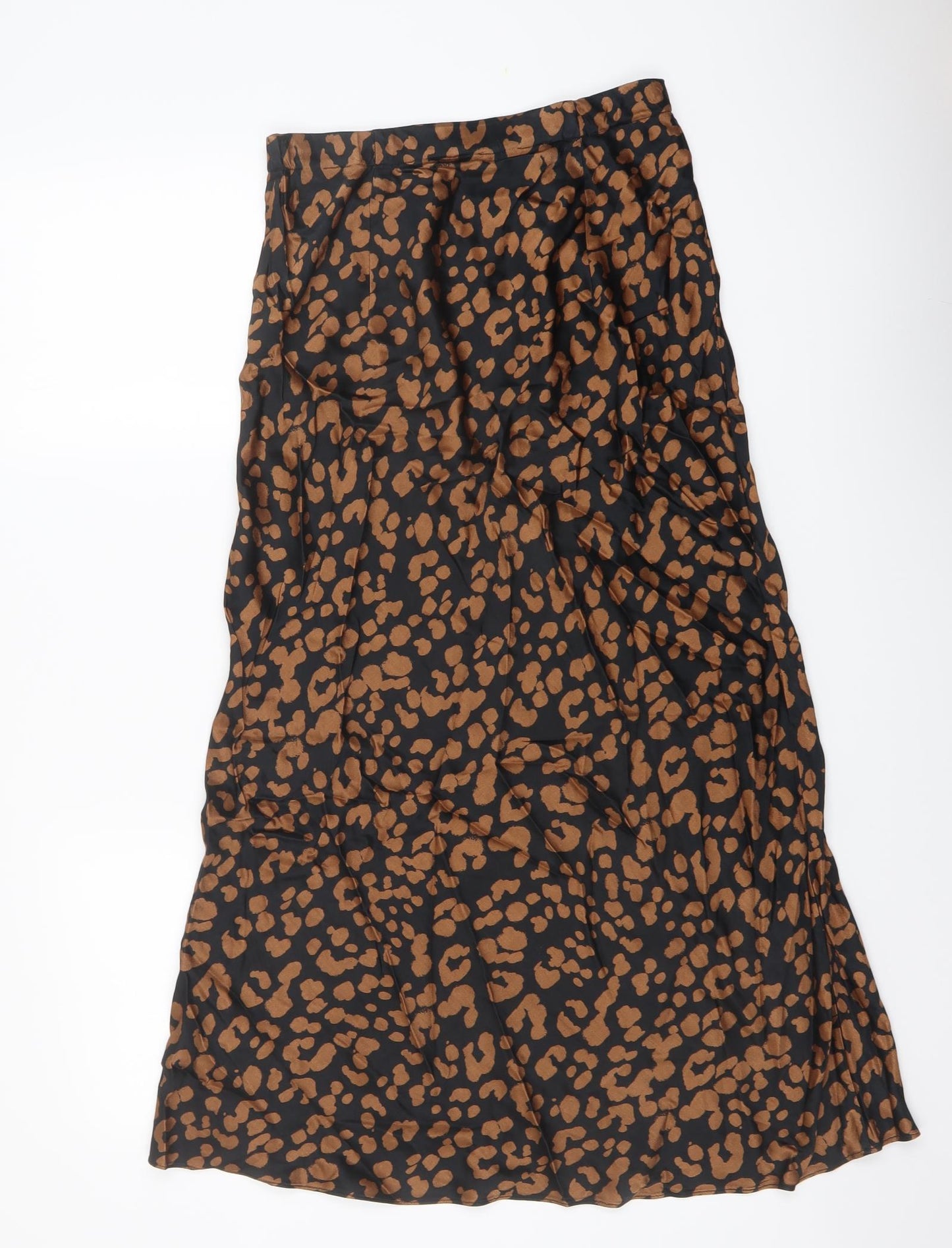Hush Womens Brown Animal Print Viscose A-Line Skirt Size 6 - Leopard pattern