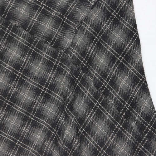 Autograph Womens Grey Plaid Acrylic Swing Skirt Size 18 Zip