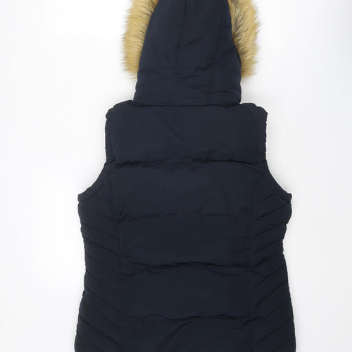 SoulCal&Co Womens Blue Gilet Jacket Size 8 Zip