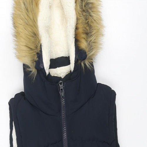 SoulCal&Co Womens Blue Gilet Jacket Size 8 Zip