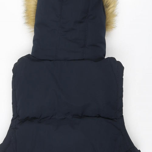 SoulCal&Co Womens Blue Gilet Jacket Size 8 Zip