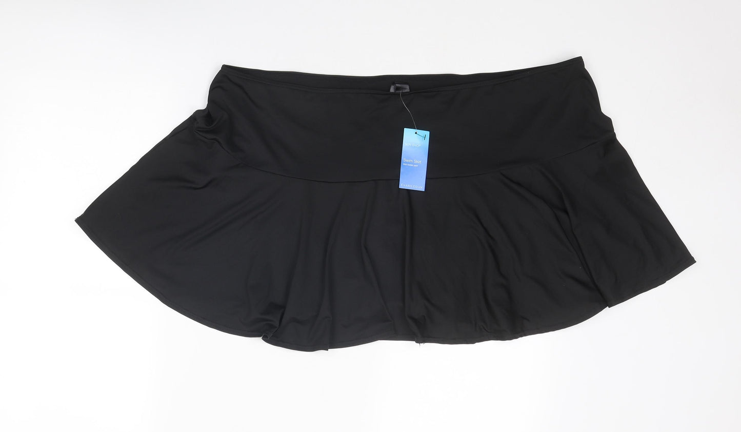 Evans Womens Black Polyester Swim Bottom Size 28 - Swim Skirt