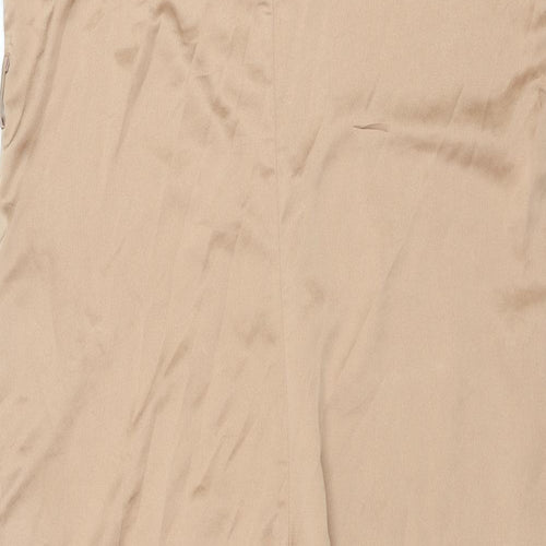 AX Paris Womens Gold Polyester Jumpsuit One-Piece Size 10 L21 in Button