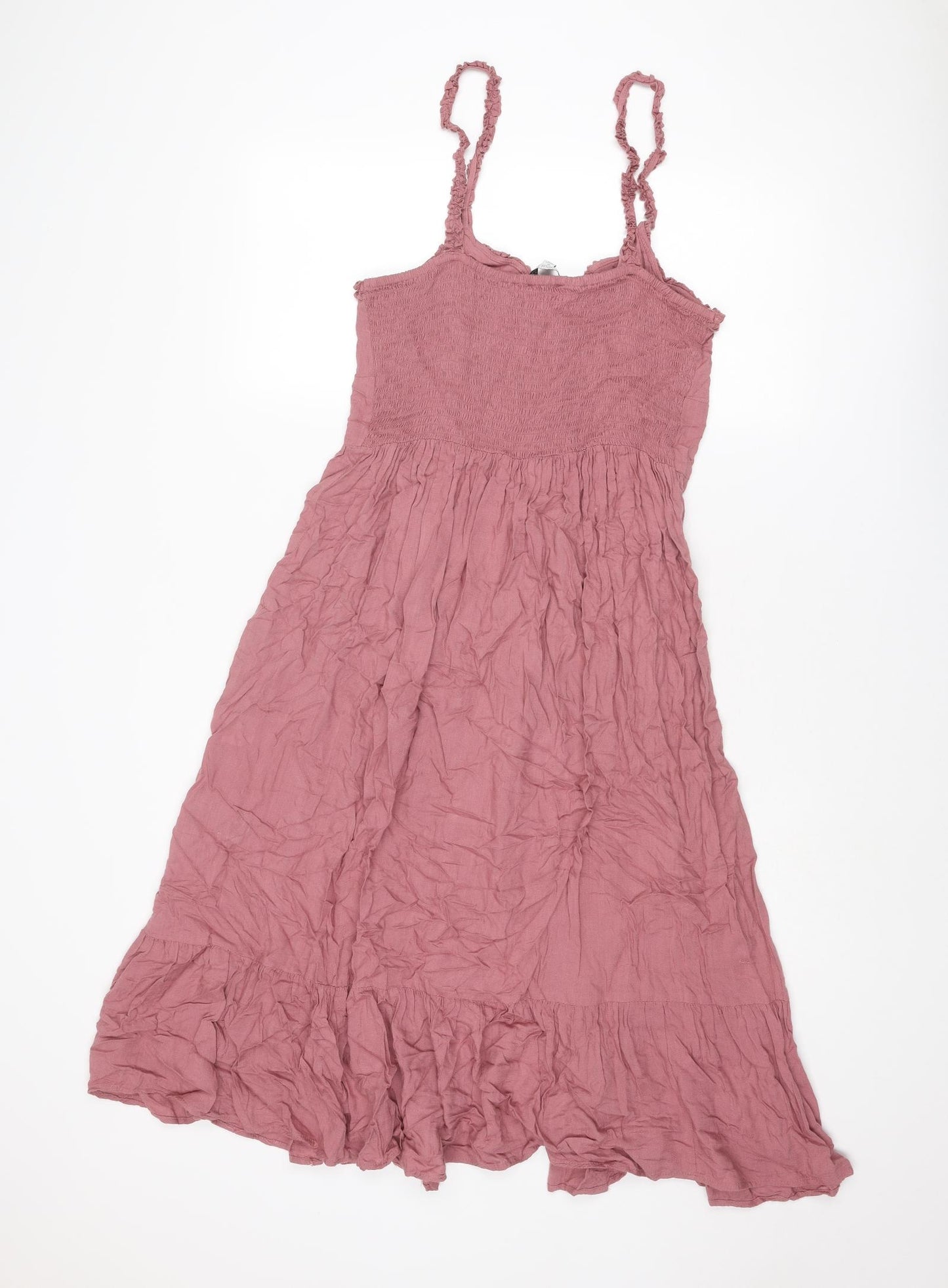 Patrons of Peace Womens Purple Viscose Slip Dress Size M V-Neck Button