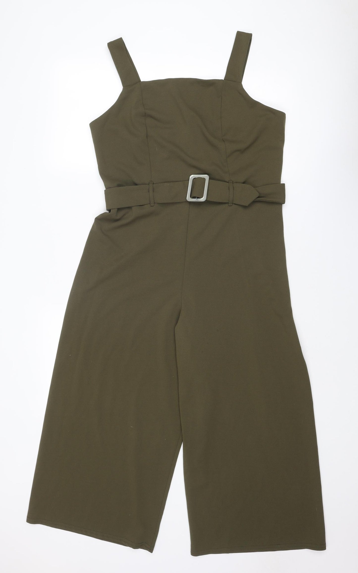 New Look Womens Green Polyester Jumpsuit One-Piece Size 16 L21 in Pullover