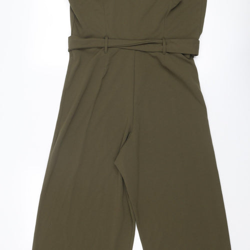 New Look Womens Green Polyester Jumpsuit One-Piece Size 16 L21 in Pullover