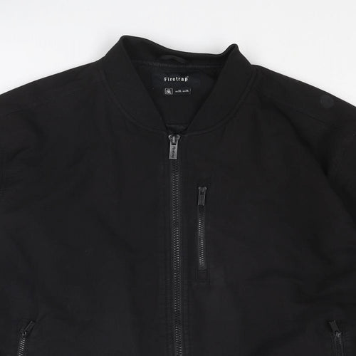 Firetrap Mens Black Jacket Size 2XL Zip