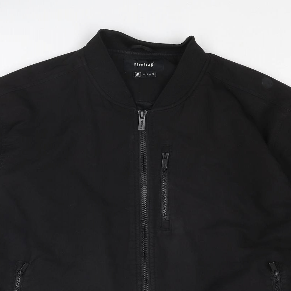 Firetrap Mens Black Jacket Size 2XL Zip