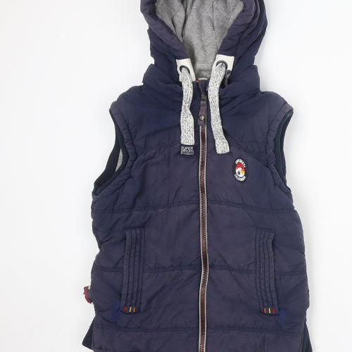 Superdry Mens Blue Gilet Jacket Size M Zip