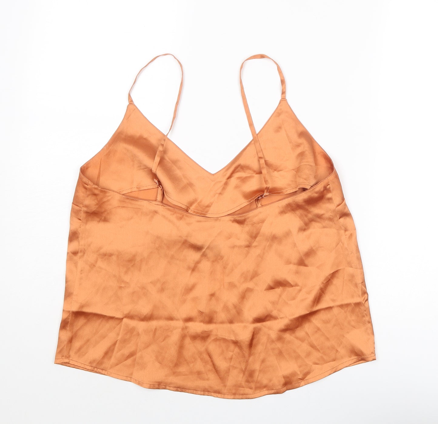 ASOS Womens Orange Polyester Camisole Tank Size 12 V-Neck