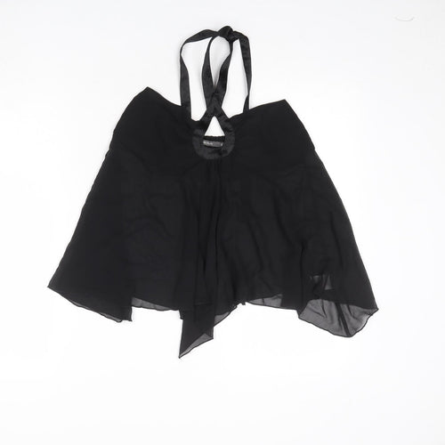River Island Womens Black Polyester Camisole Tank Size 12 Halter - Asymmetric