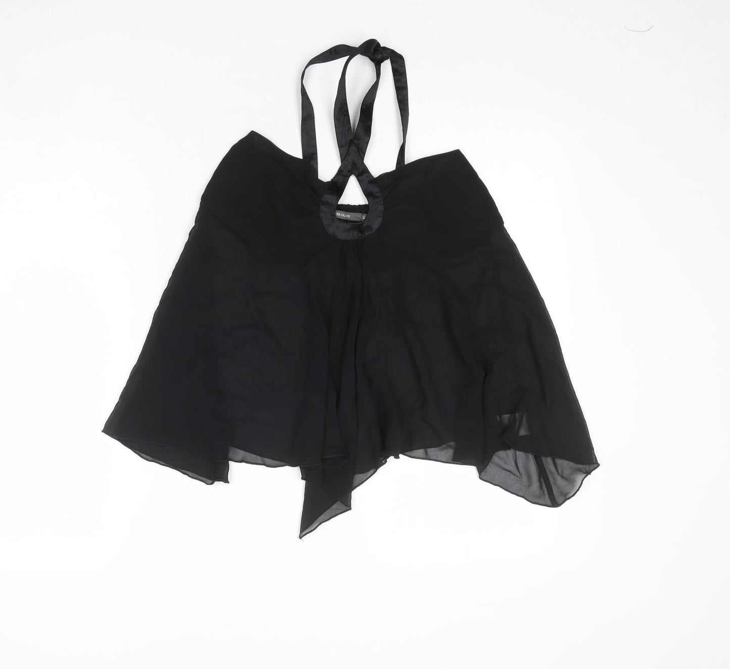 River Island Womens Black Polyester Camisole Tank Size 12 Halter - Asymmetric