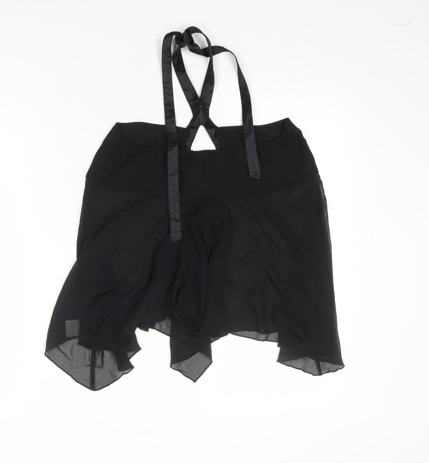 River Island Womens Black Polyester Camisole Tank Size 12 Halter - Asymmetric