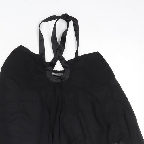 River Island Womens Black Polyester Camisole Tank Size 12 Halter - Asymmetric