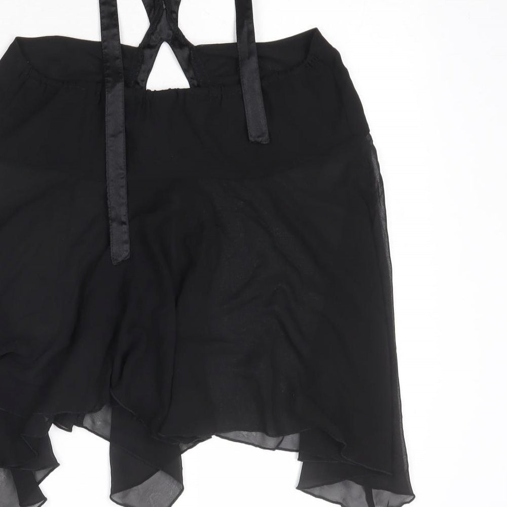River Island Womens Black Polyester Camisole Tank Size 12 Halter - Asymmetric