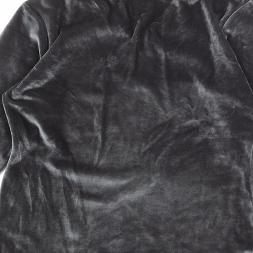 Dolcedolce Womens Grey Polyester Basic Blouse Size S V-Neck