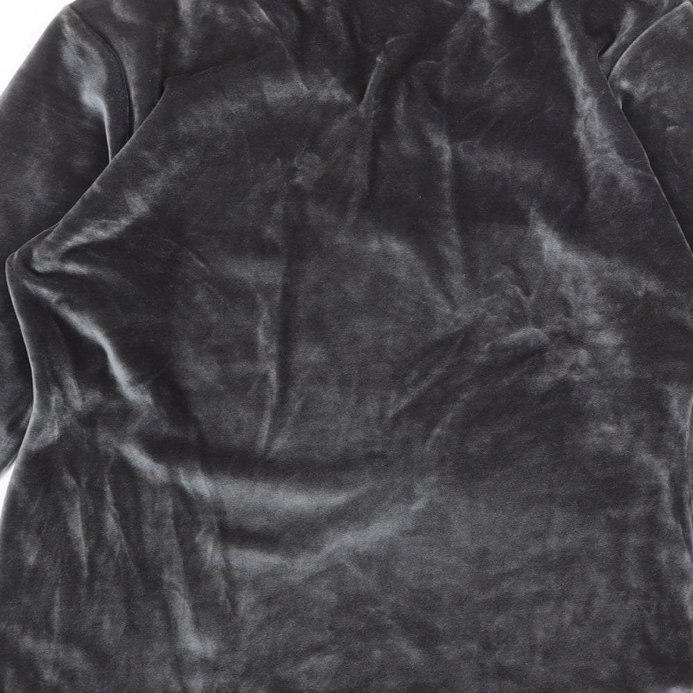 Dolcedolce Womens Grey Polyester Basic Blouse Size S V-Neck