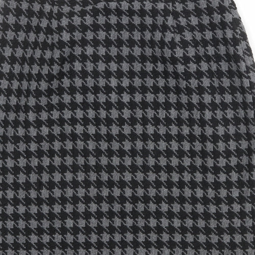 St Michael Womens Black Geometric Acrylic Straight & Pencil Skirt Size 16 - Houndstooth pattern