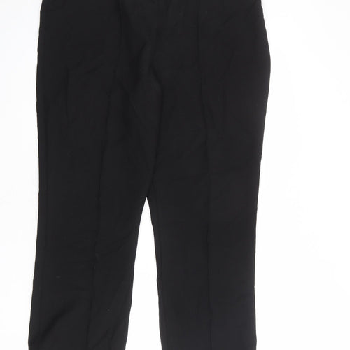 Bonmarché Womens Black Polyester Trousers Size 16 L28 in Regular