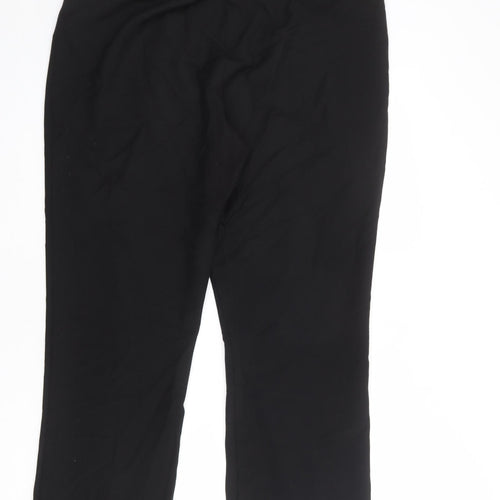 Bonmarché Womens Black Polyester Trousers Size 16 L28 in Regular