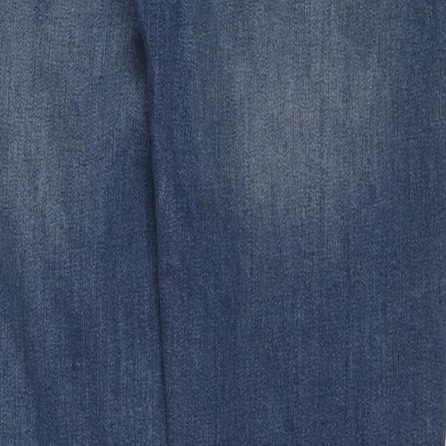 JACK & JONES Womens Blue Cotton Straight Jeans Size 32 in L34 in Regular Zip