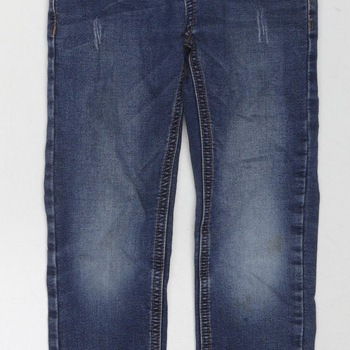 NEXT Boys Blue Cotton Straight Jeans Size 6 Years Regular Zip