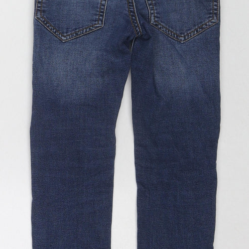 NEXT Boys Blue Cotton Straight Jeans Size 6 Years Regular Zip