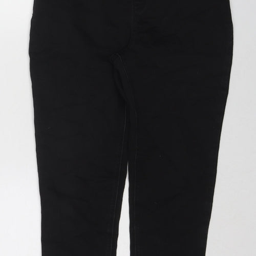 George Womens Black Cotton Straight Jeans Size 12 Regular