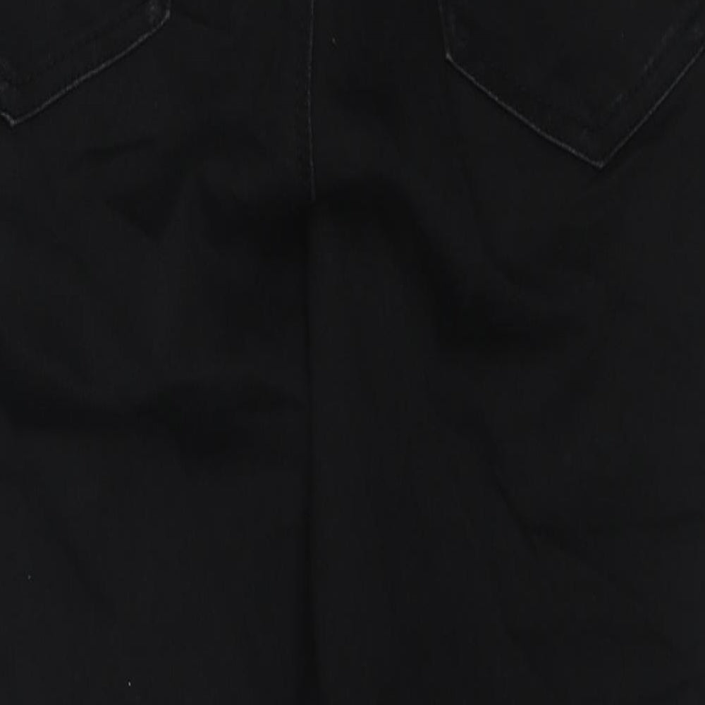 George Womens Black Cotton Straight Jeans Size 12 Regular