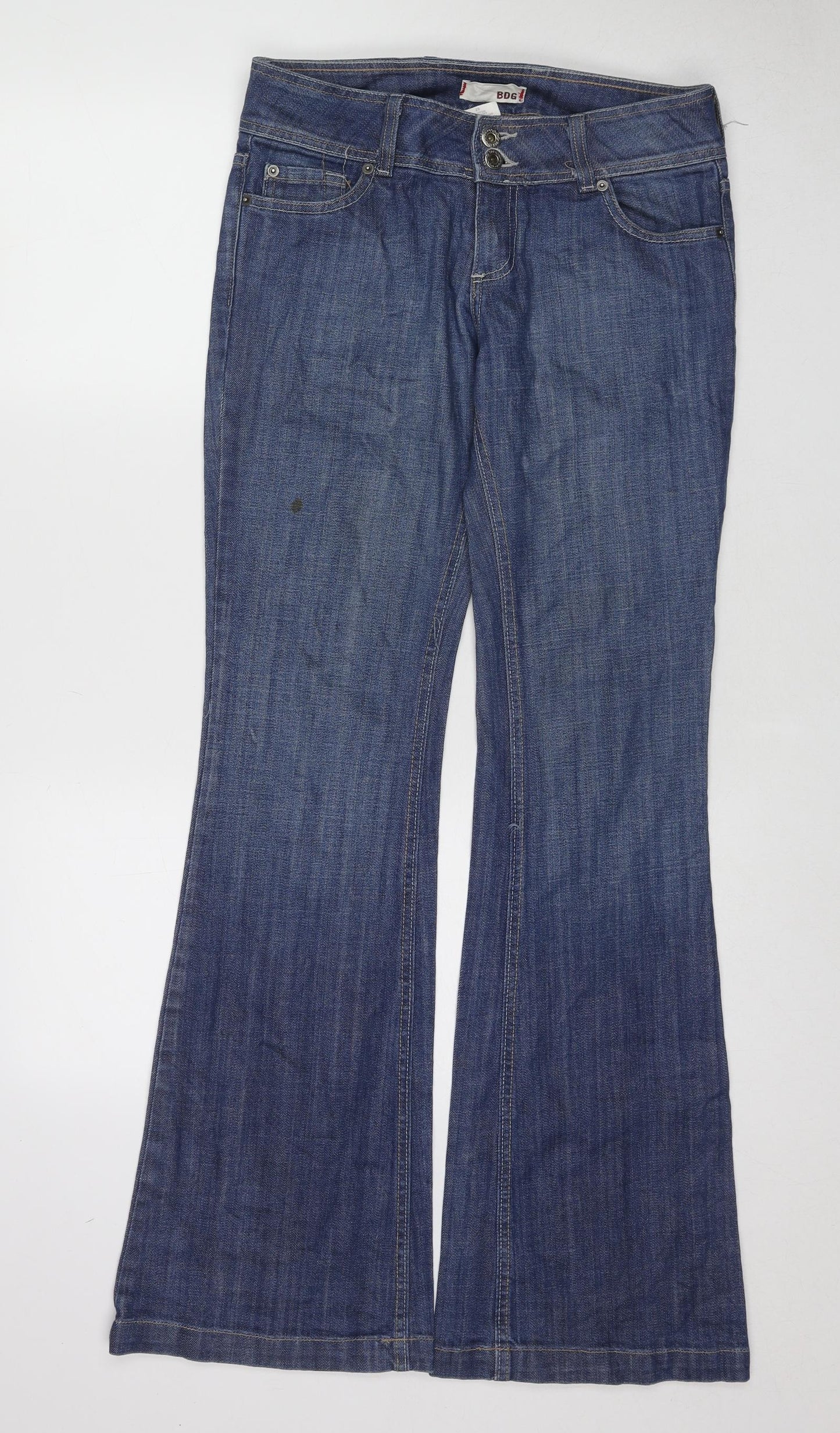BDG Womens Blue Cotton Flared Jeans Size 29 in L32 in Regular Zip