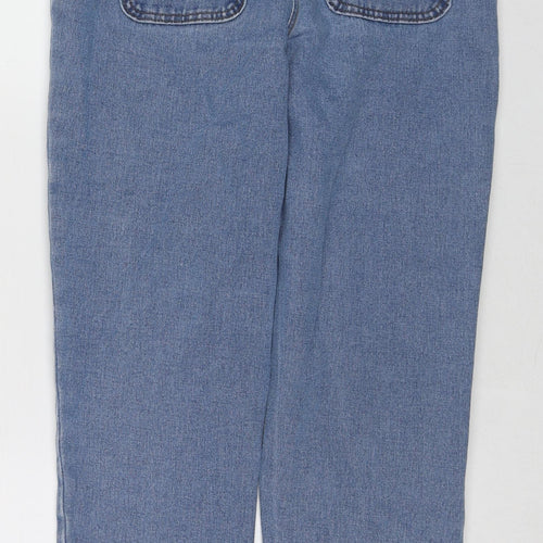 Matalan Boys Blue Cotton Tapered Jeans Size 12 Years L25 in Regular Zip - Mom Style