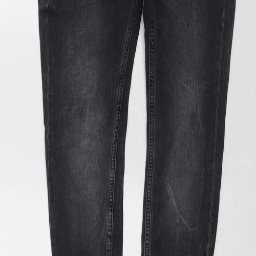 Zara Womens Black Cotton Skinny Jeans Size 10 L30 in Regular Zip