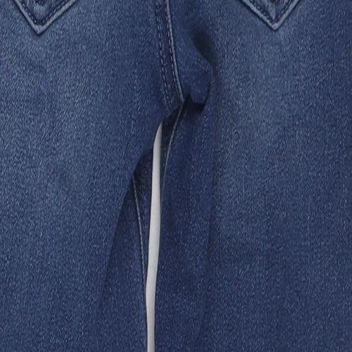 Nutmeg Boys Blue Cotton Skinny Jeans Size 5-6 Years Regular Drawstring - Dinosaur