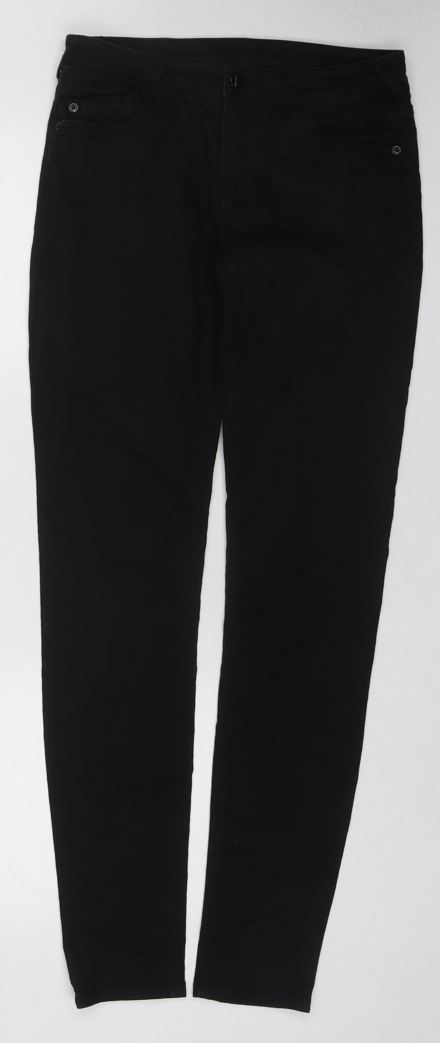 Emporio Armani Mens Black Cotton Skinny Jeans Size 28 in L30 in Regular Zip