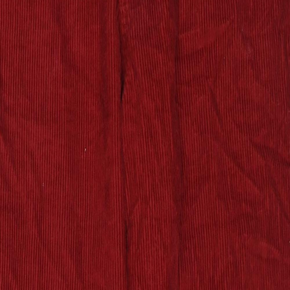 Lucy & Yak Womens Red Cotton Trousers Size 30 in L30 in Regular Zip