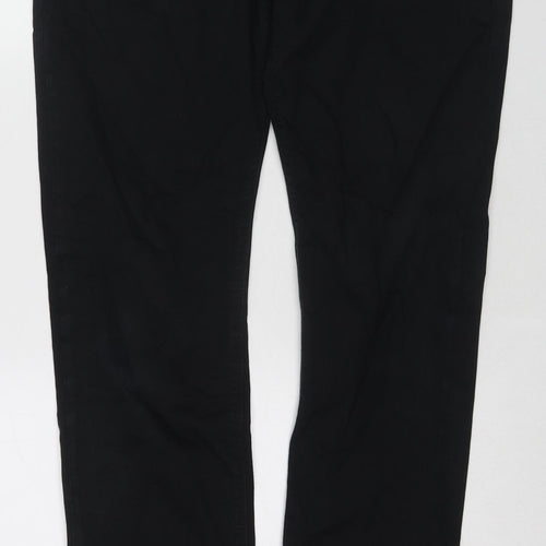 Emporio Armani Mens Black Cotton Skinny Jeans Size 32 in L32 in Regular Zip