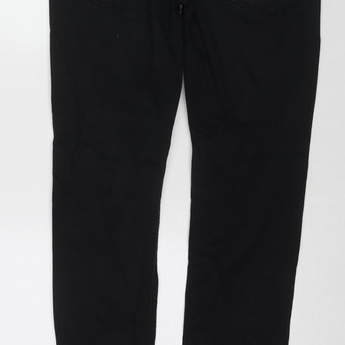 Emporio Armani Mens Black Cotton Skinny Jeans Size 32 in L32 in Regular Zip