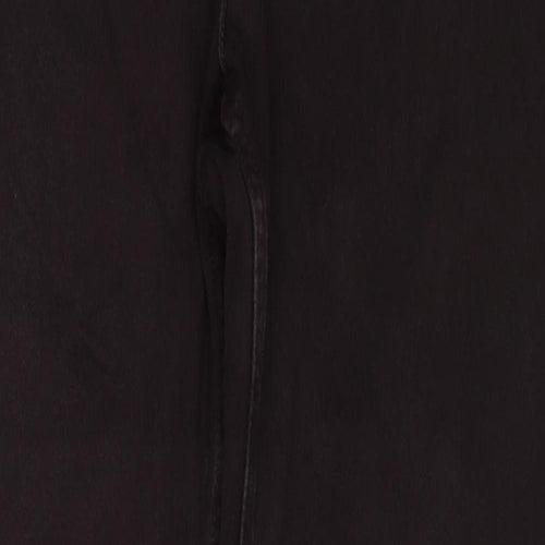 Marks and Spencer Womens Brown Cotton Straight Jeans Size 16 L29 in Regular Zip