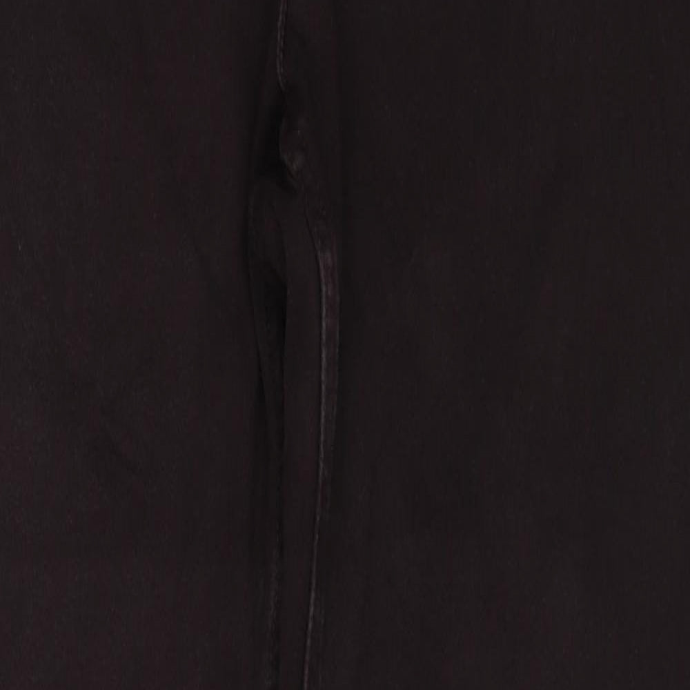 Marks and Spencer Womens Brown Cotton Straight Jeans Size 16 L29 in Regular Zip