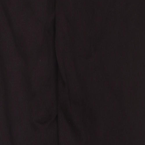 Marks and Spencer Womens Brown Cotton Straight Jeans Size 16 L29 in Regular Zip