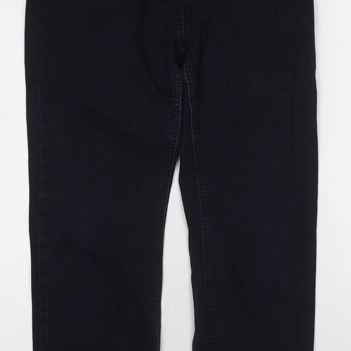 1884 Womens Blue Cotton Straight Jeans Size 16 L26 in Regular Zip