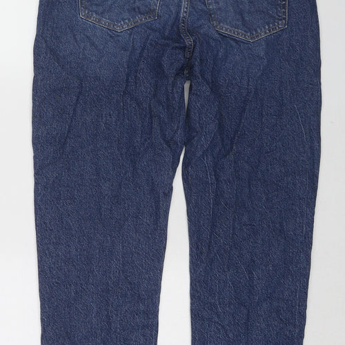 H&M Womens Blue Cotton Tapered Jeans Size 30 in L27 in Regular Zip