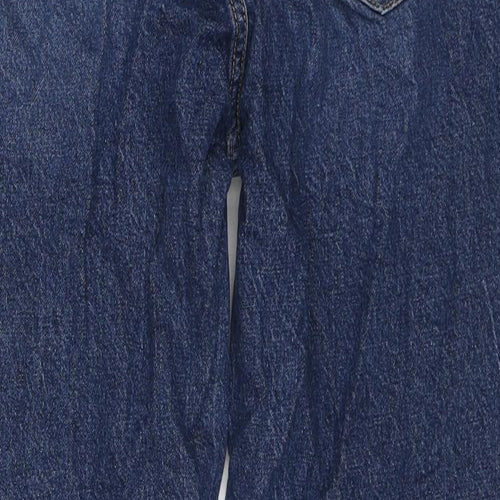 H&M Womens Blue Cotton Tapered Jeans Size 30 in L27 in Regular Zip