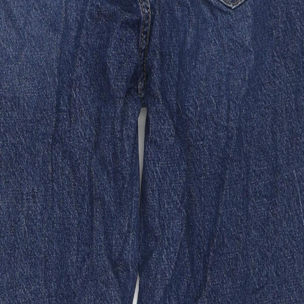 H&M Womens Blue Cotton Tapered Jeans Size 30 in L27 in Regular Zip