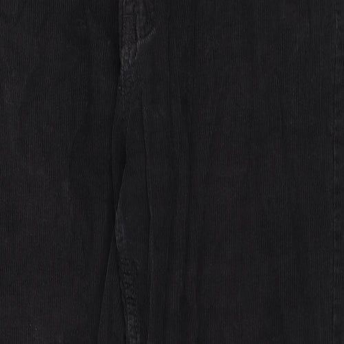 Avenue Mens Black Cotton Trousers Size 38 in L30 in Regular Zip