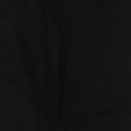 Marks and Spencer Womens Black Cotton Straight Jeans Size 14 L26 in Regular Zip