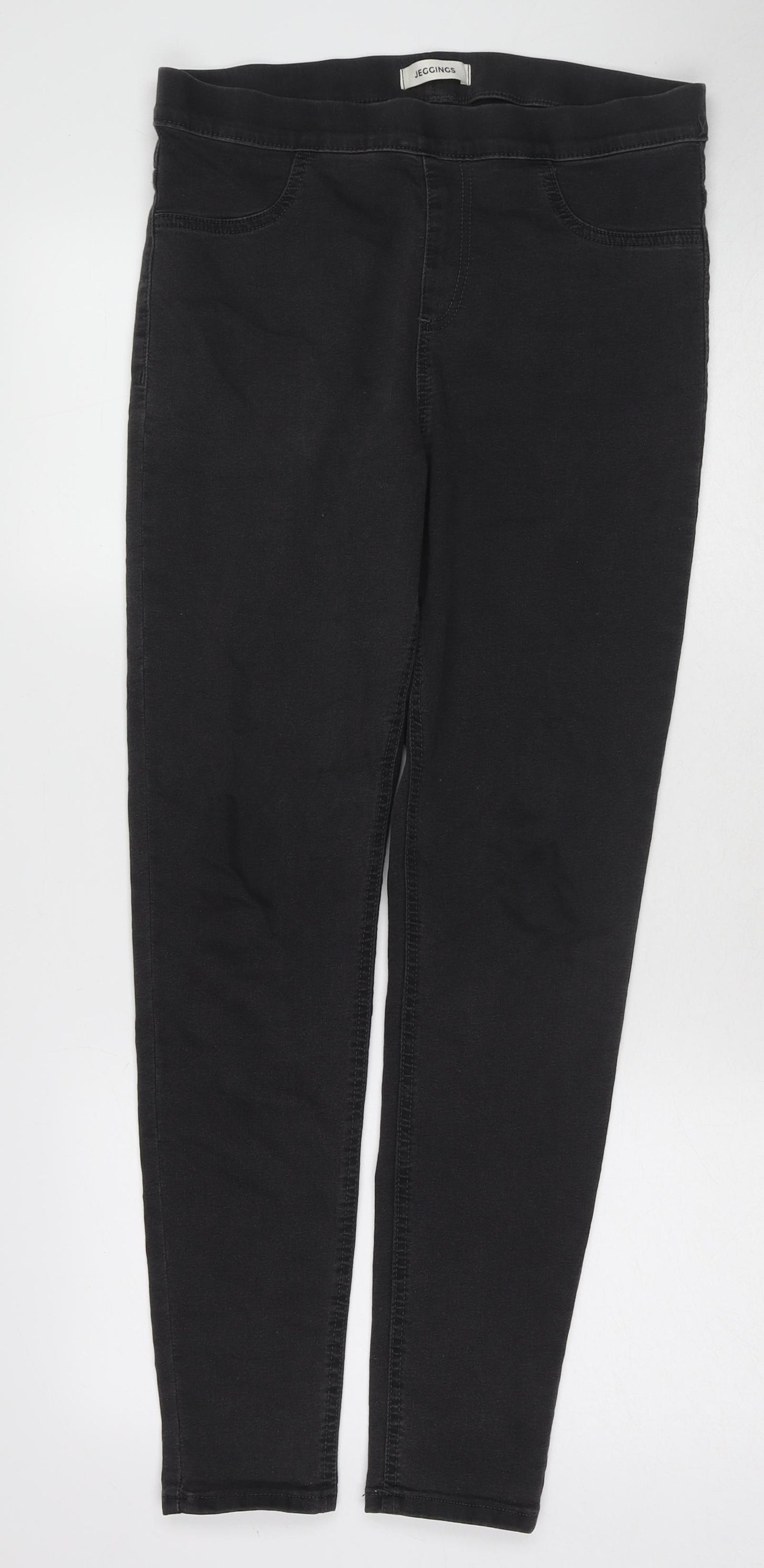 Marks and Spencer Womens Black Cotton Jegging Jeans Size 12 L28 in Regular