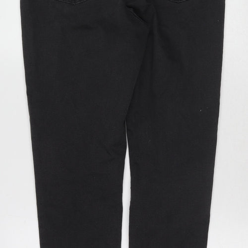 Marks and Spencer Womens Black Cotton Jegging Jeans Size 12 L28 in Regular