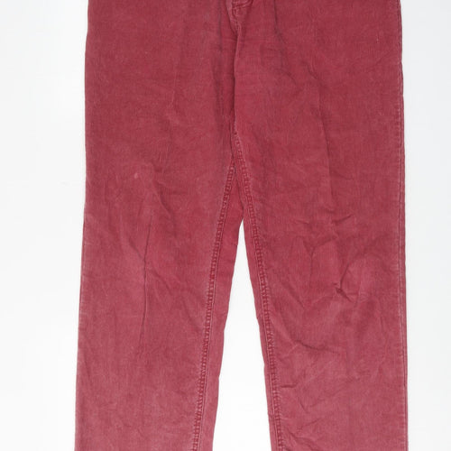 Boden Mens Pink Cotton Trousers Size 36 in L32 in Regular Zip