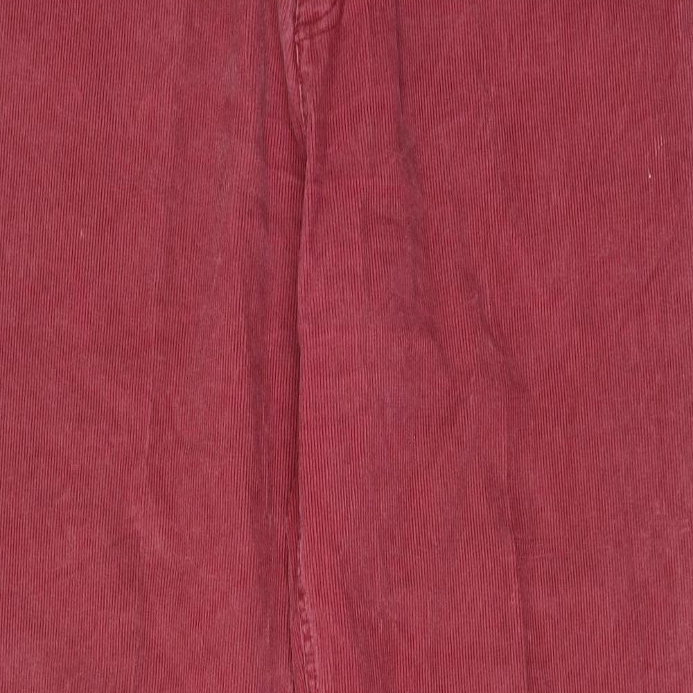 Boden Mens Pink Cotton Trousers Size 36 in L32 in Regular Zip